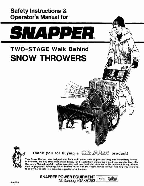 Snapper Snow Blower 1-4299-page_pdf